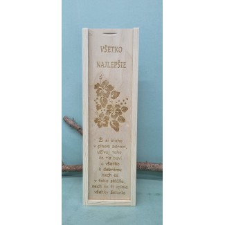 Drevená kazeta na víno 00435