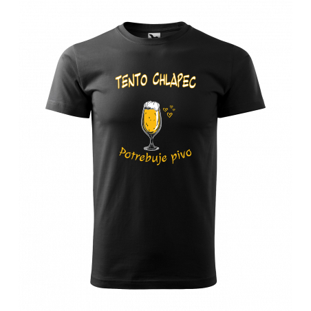 Tričko s motívom Tento chlapec potrebuje pivo