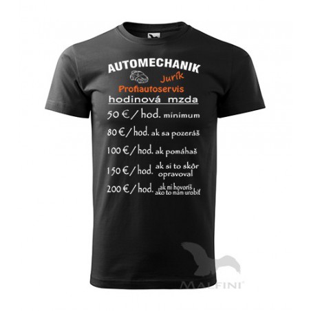 Tričko mechanik hod mzda