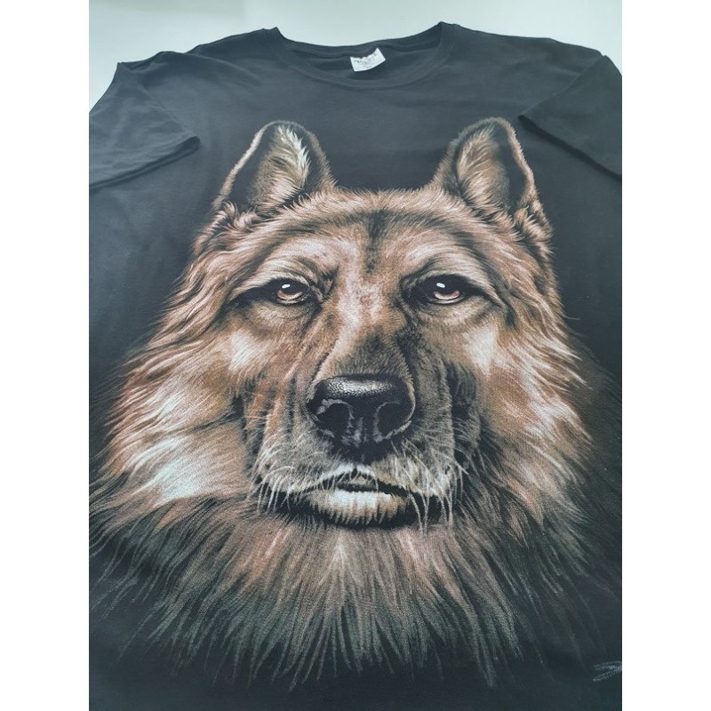 Pánske tričko s krátkym rukávom s motívom vlk 